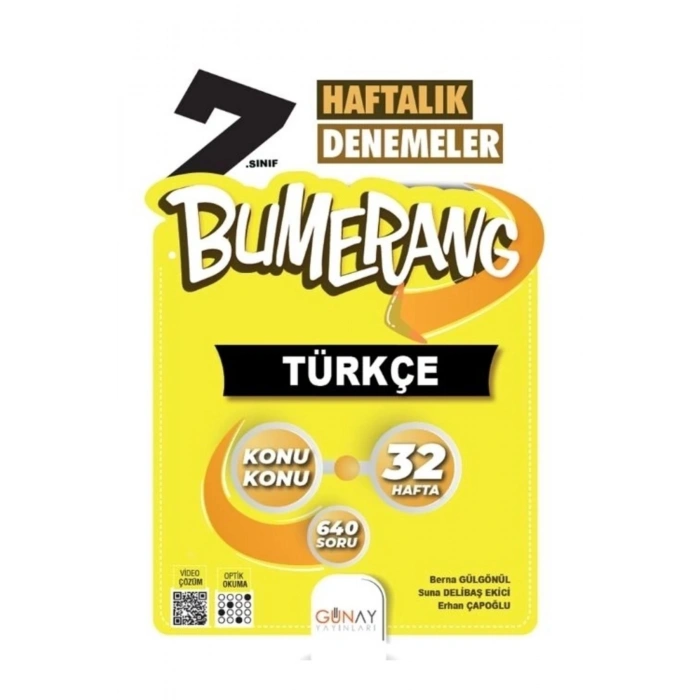 Bumerang 7. Sınıf Türkçe Haftalık Denemeler