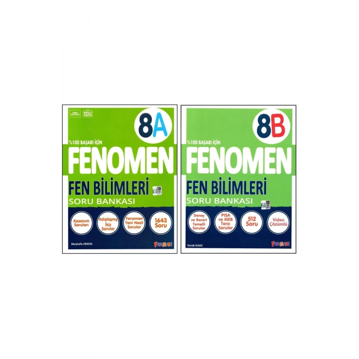 Fenomen 8. Sınıf Lgs Fen Bilimleri (A) (B) Soru Bankası 2 Kitap