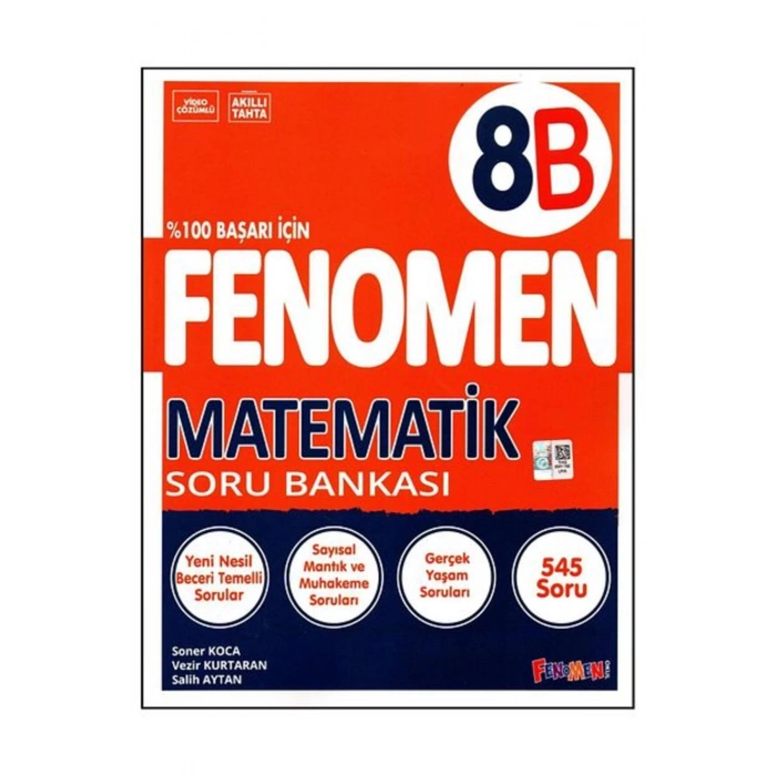 Fenomen 8. Sınıf Lgs Matematik Soru Bankası (B) 2025 Güncel Baskı