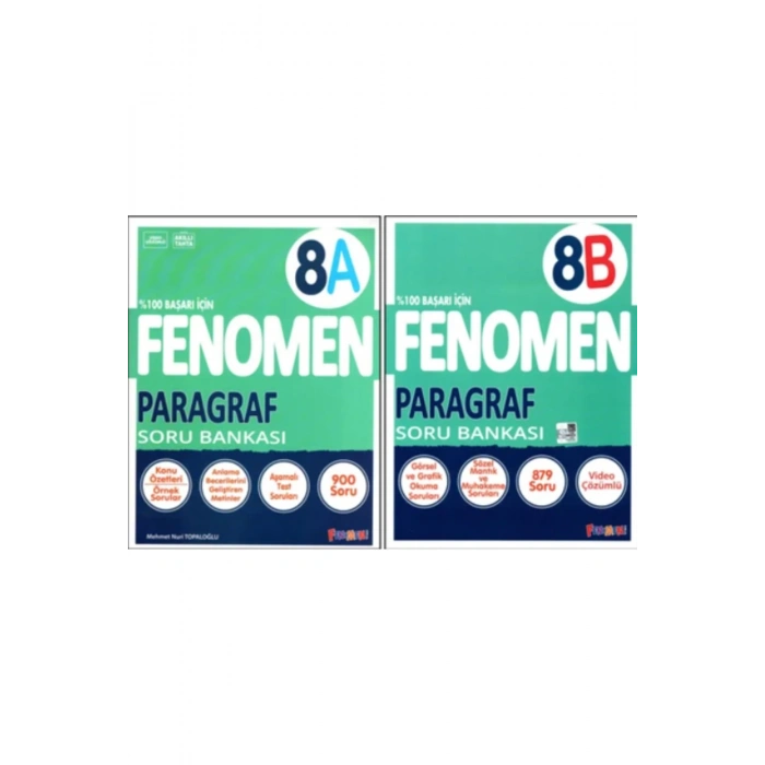 Fenomen 8. Sınıf Lgs Paragraf Soru Bankası (A)+(B) Kitabı 2 Kitap