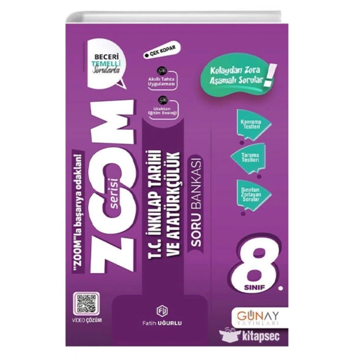 Günay Yayıncılık Yeni Zoom 8.sınıf Soru Bankası Seti