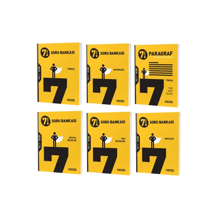 Hız 2024 7. Sınıf Matematik Türkçe Fen Sosyal İngilizce Paragraf Soru Seti 6 Kitap