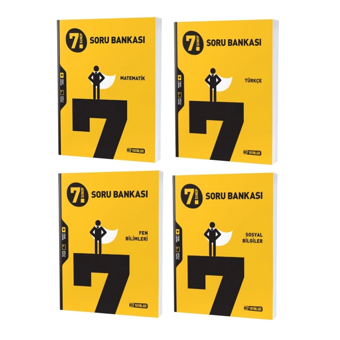 Hız 2024 7. Sınıf Matematik Türkçe Fen Sosyal Soru Seti 4 Kitap