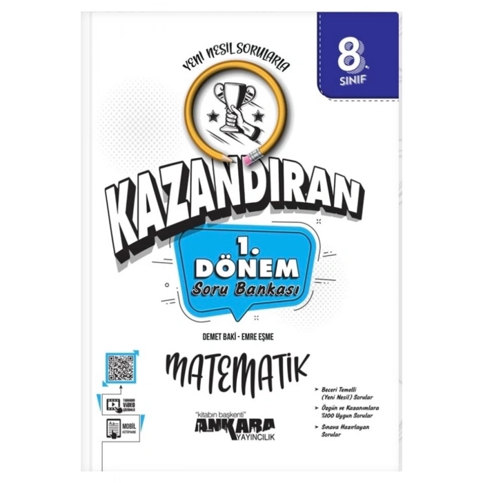 Kazandıran 8.sınıf 1.dönem Matematik Soru Bankası & 16 Haftalık Matematik Kazanım Denemeleri 2li Set