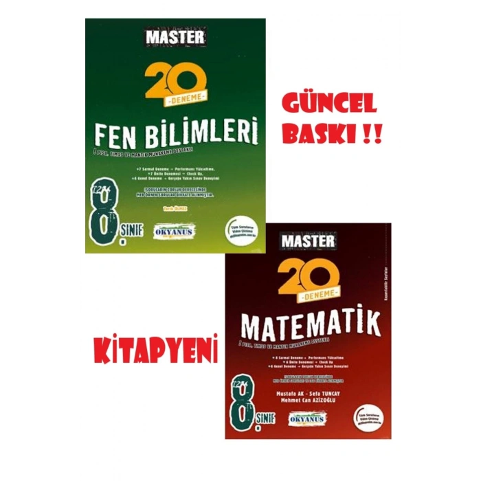 Master 8.sınıf Matematik Master Fenbilimleri Denmeleri Yeni!!