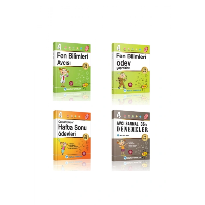 Mutlu 4.sınıf Yeni Nesil Fen Bilimleri Avcısı + Ödev Yaprakları +hafta Sonu Ödevleri Ve Avcı Deneme