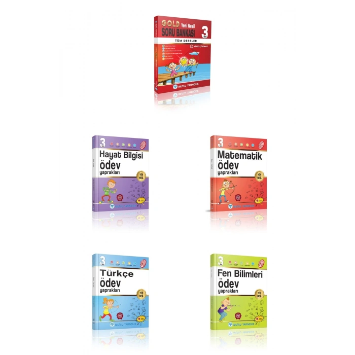Mutlu Gold Yeni Nesil Soru Bankası 3+yeni Nesil Matematik+türkçe+fen+hayat Bilgisi Ödev Yaprakları