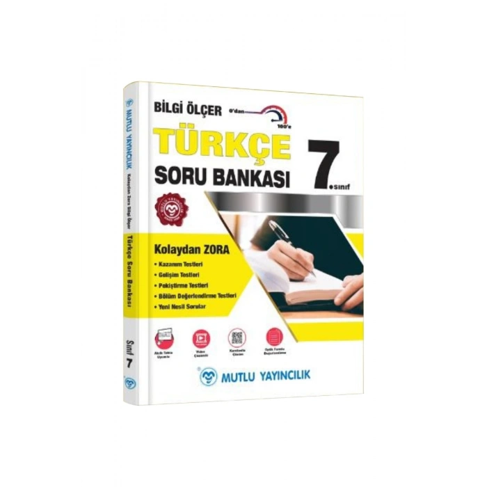 Mutlu Yayınları 7. Sınıf Türkçe Bilgi Ölçer Soru Bankası