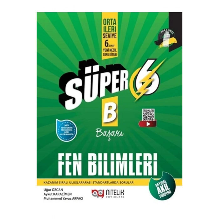 Nitelik 6. Sınıf Fen Bilimleri Süper Soru Kitabı Nitelik Yayınları