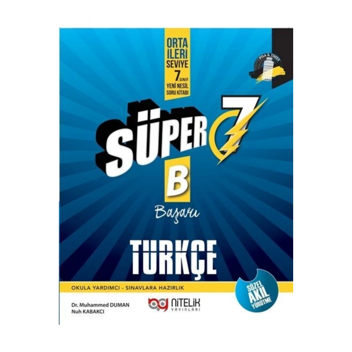 Nitelik 7.sınıf Süper B ( Başarı) Türkçe Soru Bankası
