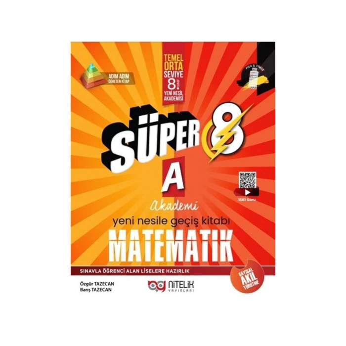 Nitelik 8.Sınıf LGS Süper A - Matematik Soru Bankası - Yeni - ntlk