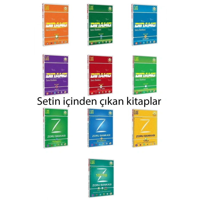 Tonguç 8.sınıf Tüm Dersler Dinamo Soru Bankası Zoru Seti 2023-2024