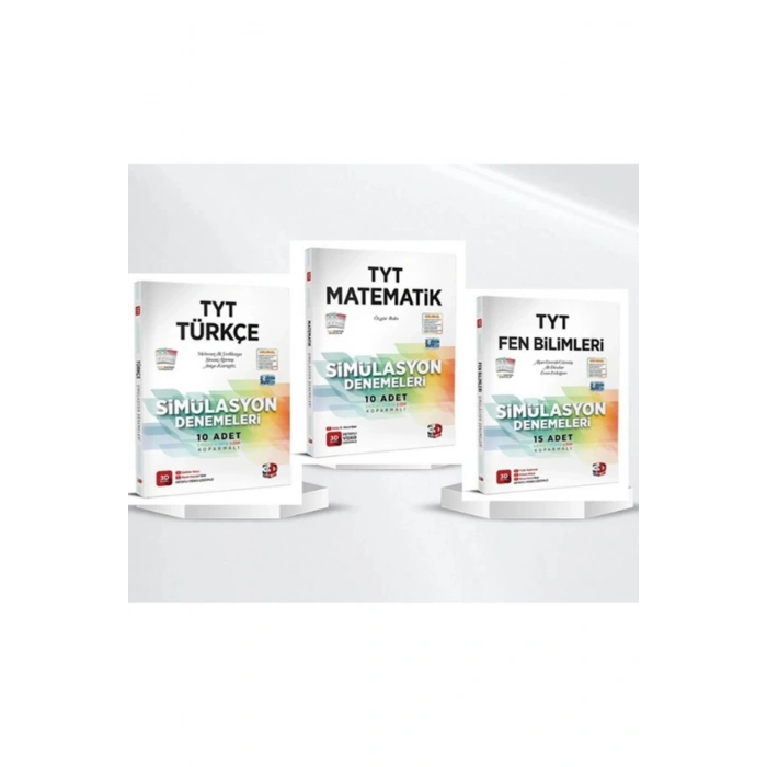 Tyt Türkçe. Matematik, Fen Bilimleri Branş Deneme (3 KİTAP) 2023