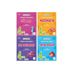 2023 4.sınıf Classmate Etkileşimli Soru Bankası Seti (4 Kitap )