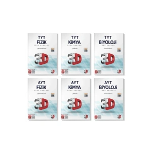 3d 2022 Tyt Ayt Fizik Kimya Biyoloji Soru Bankası Seti (6 Kitap)