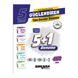 5.Sınıf Ankara Güçlendiren 5+1 Tüm Dersler Deneme / 5 Sarmal 1 Genel Deneme / 450 Soru / YENİİİ