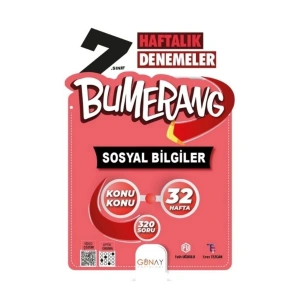 7. Sınıf Bumerang 32 Haftalık Sosyal Bilgiler Denemeleri