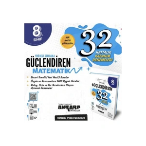 8. Sınıf Güçlendiren Matematik 32 Haftalık Kazanım Denemesi (yeni Baskı)