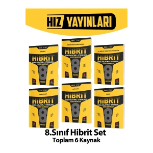 8. Sınıf Hibrit Tüm Dersler Soru Bankası Seti - Türkçe-Matematik-Fen-Din-İngilizce-İnkılap