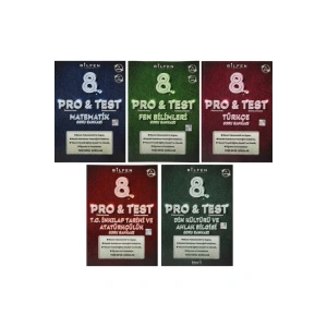 8. Sınıf Pro & Test Yeni Nesil Soru Bankası Seti 5 Kitap