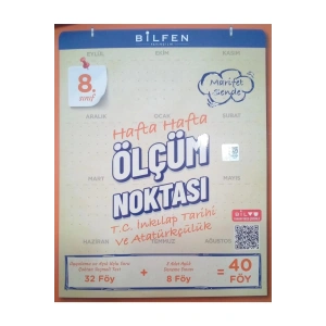 8. Sınıf T.C. İnkılap Tarihi ve Atatürkçülük Hafta Hafta Ölçüm Noktası YENİ ÜRÜN