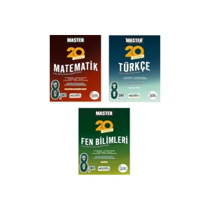8.sınıf Master Türkçe Matematik Fen Bilimleri 3lü Deneme Seti