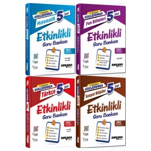 Ankara 2025 5. Sınıf Matematik + Türkçe + Fen + Sosyal Güçlendiren Etkinlikli Soru Seti 4 Kitap Günc
