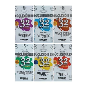 ANKARA YAYINCILIK 5.SINIF GÜÇLENDİREN 32 HAFTALIK DENEME SET 6 KİTAP