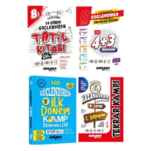 ANKARA YAYINCILIK 8.SINIF 14 GÜNDE TATİL+TÜM DERSLER+İLK KAMP+KAZANDIRAN 1.DÖNEM TEKRAR KAMPI