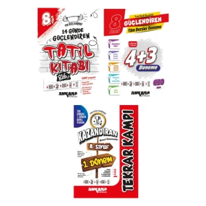 ANKARA YAYINCILIK 8.SINIF 14 GÜNDE TATİL+TÜM DERSLER+KAZANDIRAN 1.DÖNEM TEKRAR KAMPI