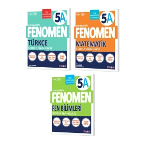 FENOMEN 5 FEN BİLİMLERİ (A) + TÜRKÇE (A) + MATEMATİK (A) SORU BANKASI 3 LÜ SET YENİ ÜRÜN