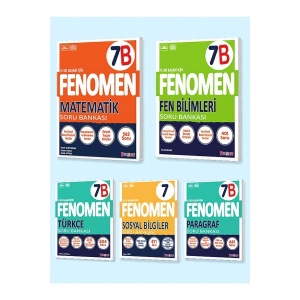 Fenomen 7. Sınıf 5li Set 2025 (MatematikB, FenB, Türkçe, Sosyal, ParagrafB)