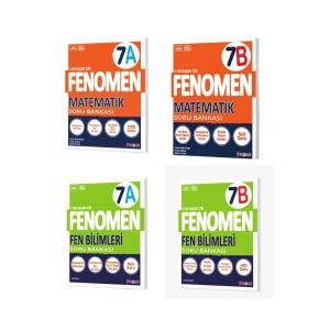 Fenomen 7 Sınıf Matematik A ve B Soru Bankası Fen Bilimeri A ve B Soru Bankası Seti 4 Kitap