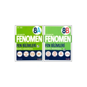Fenomen 8. Sınıf Lgs Fen Bilimleri (A) (B) Soru Bankası 2 Kitap