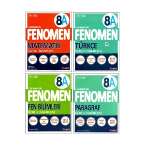 Fenomen 8. Sınıf Lgs Matematik Fen Türkçe Paragraf A Soru Bankası 4 Kitap