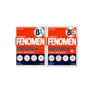Fenomen 8. Sınıf Lgs Matematik Soru Bankası (A)+(B) Kitabı 2 Kitap