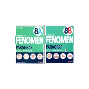 Fenomen 8. Sınıf Lgs Paragraf Soru Bankası (A)+(B) Kitabı 2 Kitap