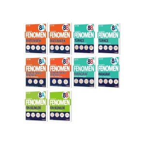 Fenomen Okul 2025 8. Sınıf Matematik + Türkçe + Fen + Geometri + Paragraf A + B Serisi Soru Bankası