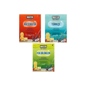 Okyanus Yayınları 8.sınıf Master Matematik - Türkçe - Fen Bilimleri Soru Bankası Seti