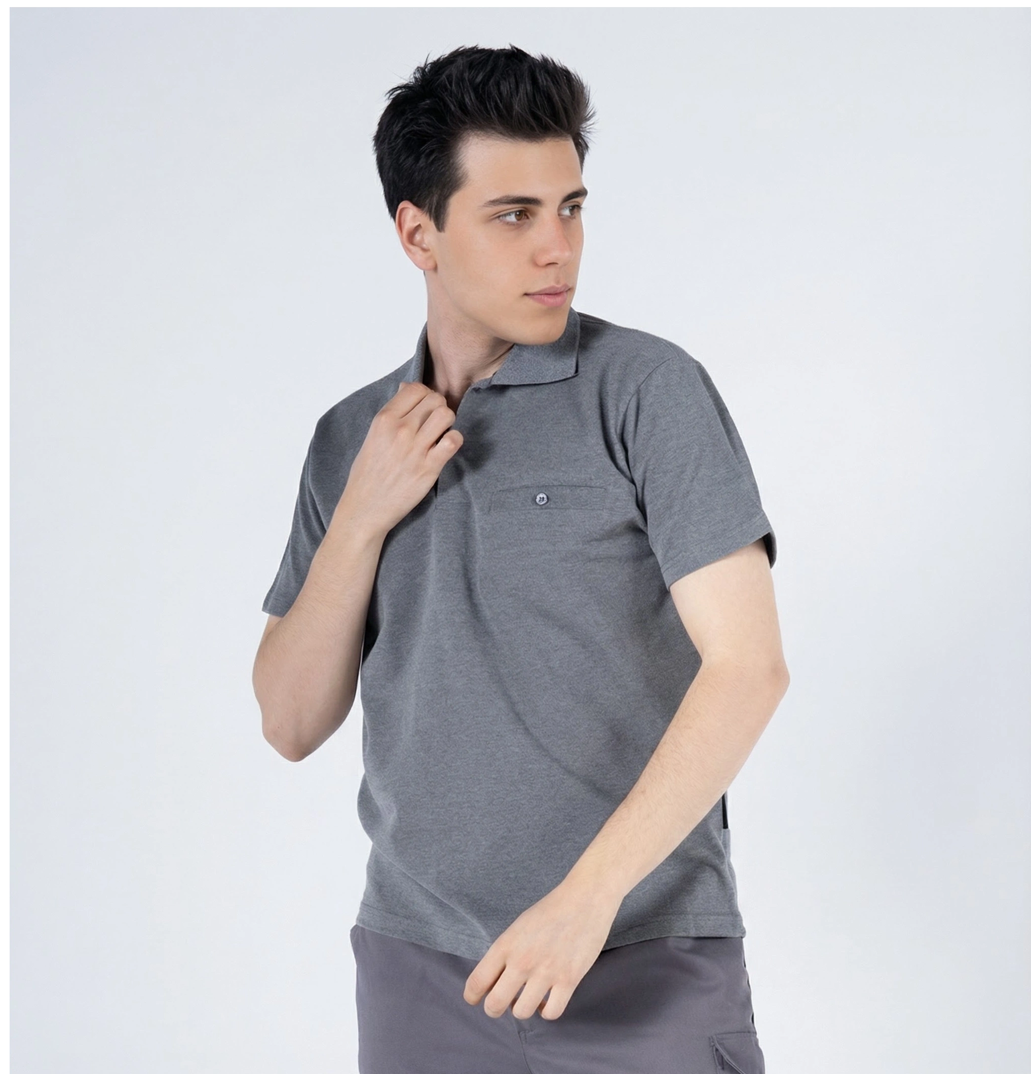 Polo Yaka Cepsiz T-Shirt