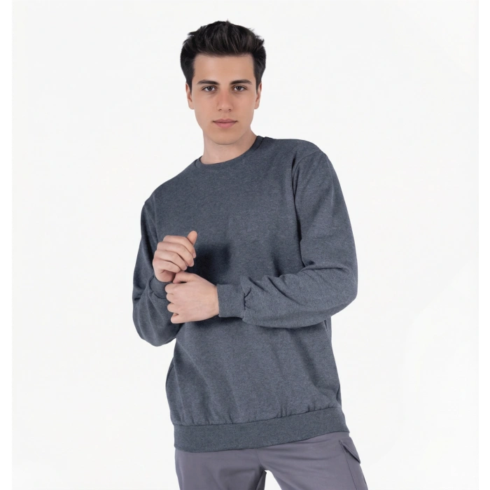 2 İplik Bisiklet Yaka Sweatshirt