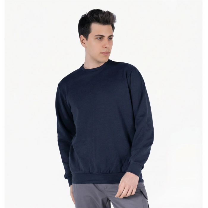 2 İplik Bisiklet Yaka Sweatshirt
