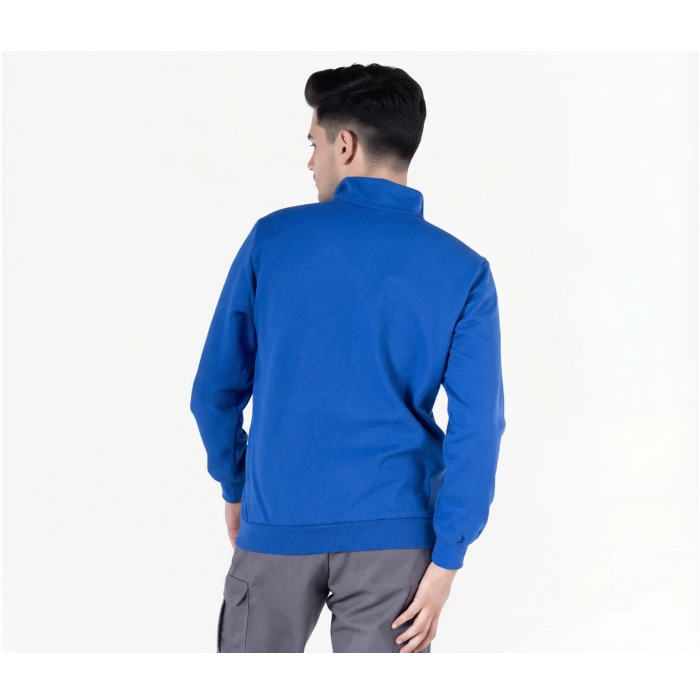 3 İplik Polo Yaka Fleto Cepli Sweatshirt