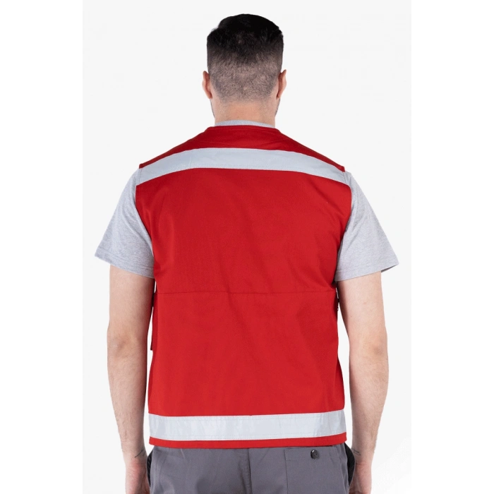 Reflektörlü Çok Cepli Yelek