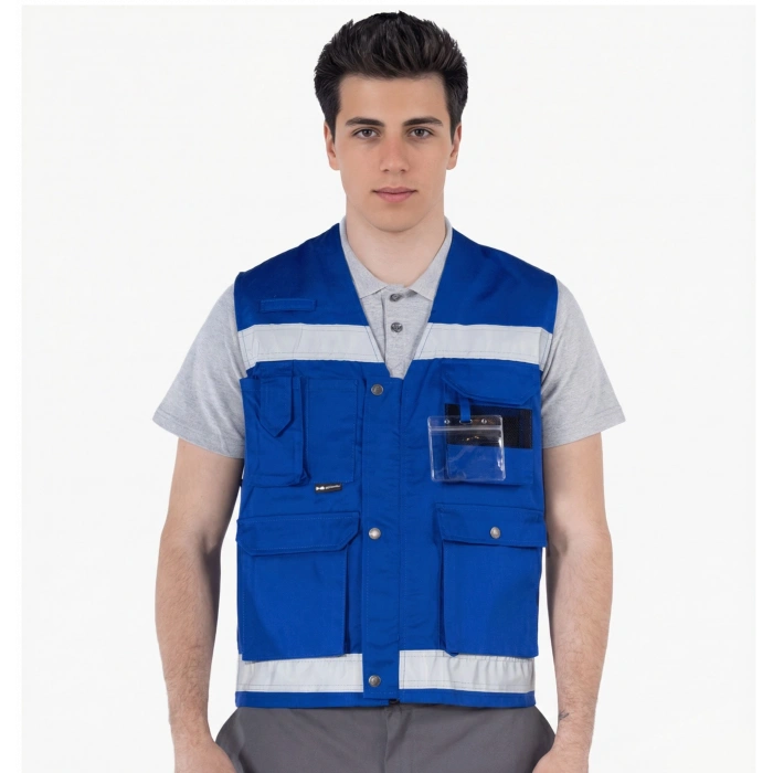 Reflektörlü Çok Cepli Yelek