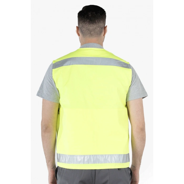 Reflektörlü Çok Cepli Yelek