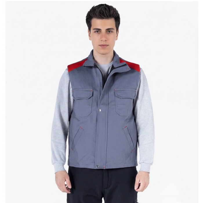 Dik Yakalı Kapitoneli Yelek