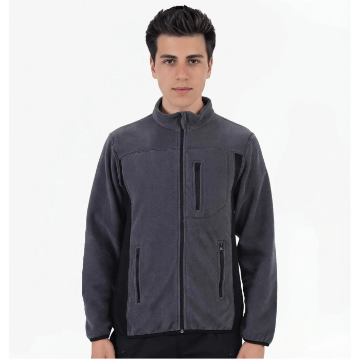 Çift Renkli Polar Ceket