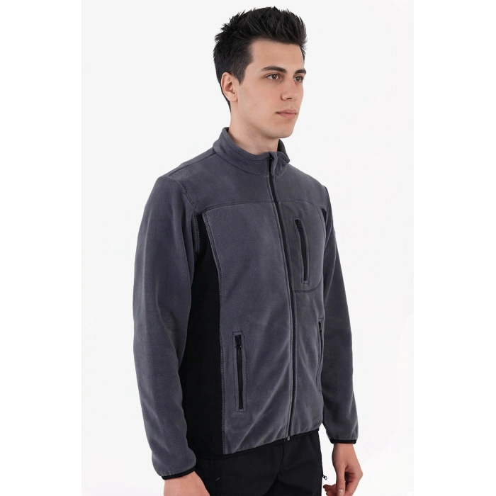 Çift Renkli Polar Ceket