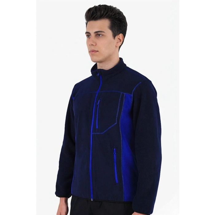 Çift Renkli Polar Ceket